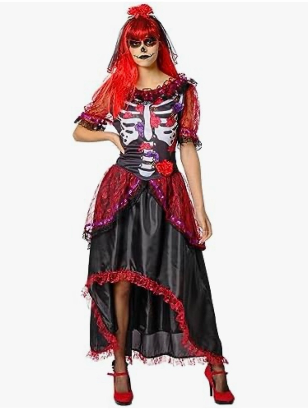 DAY OF THE DEAD 🌹 2PC ADULT COSTUME🌹 SIZE MEDIUM 🌟NWT🌟